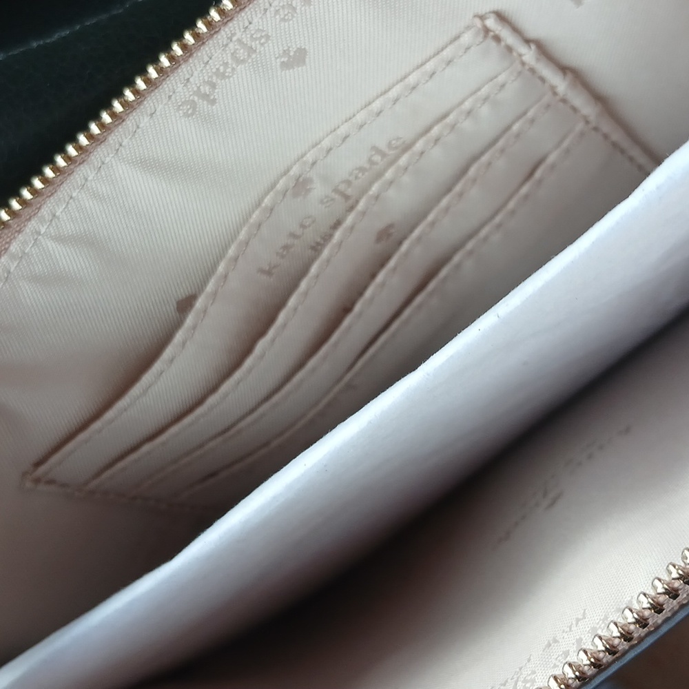 NWT Kate Spade tan leather oversized wristlet - Picture 6 of 6